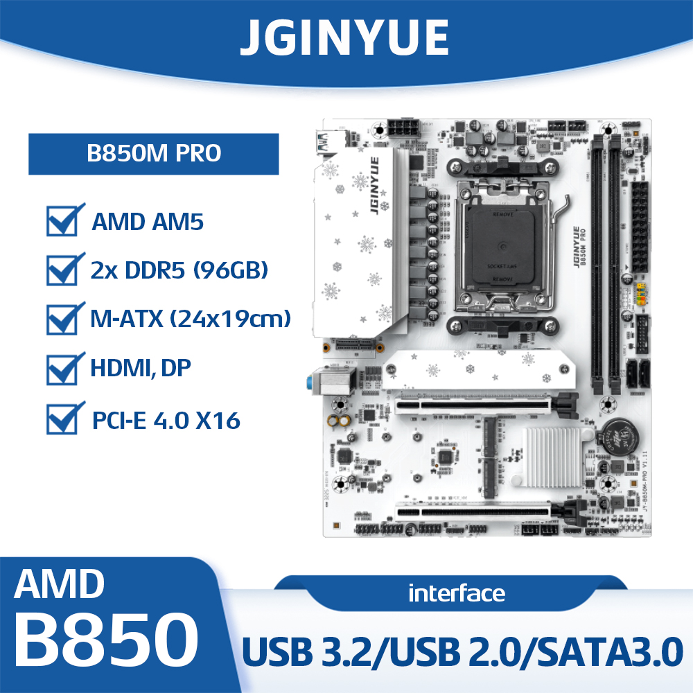 Scheda Madre JGINYUE B850M PRO - Am5 Micro Atx Pcie 5.0 Motherboard recensione e prezzo