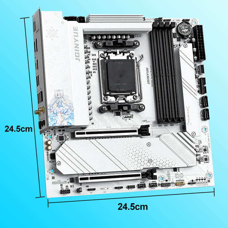 JGINYUE B650E Snow Dream Sched - Am5 Micro Atx Pcie 5.0 Motherboard recensione e prezzo