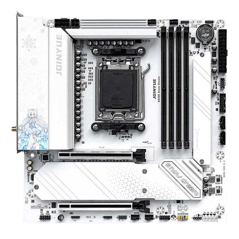 JGINYUE B650E Snow Dream Sched - Am5 Micro Atx Pcie 5.0 Motherboard recensione e prezzo