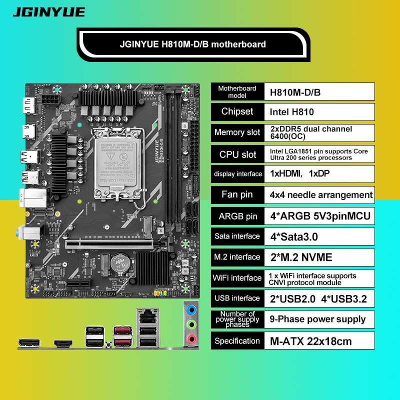 Scheda madre Micro-ATX H810 In - Lga1851 Gaming Motherboard recensione e prezzo