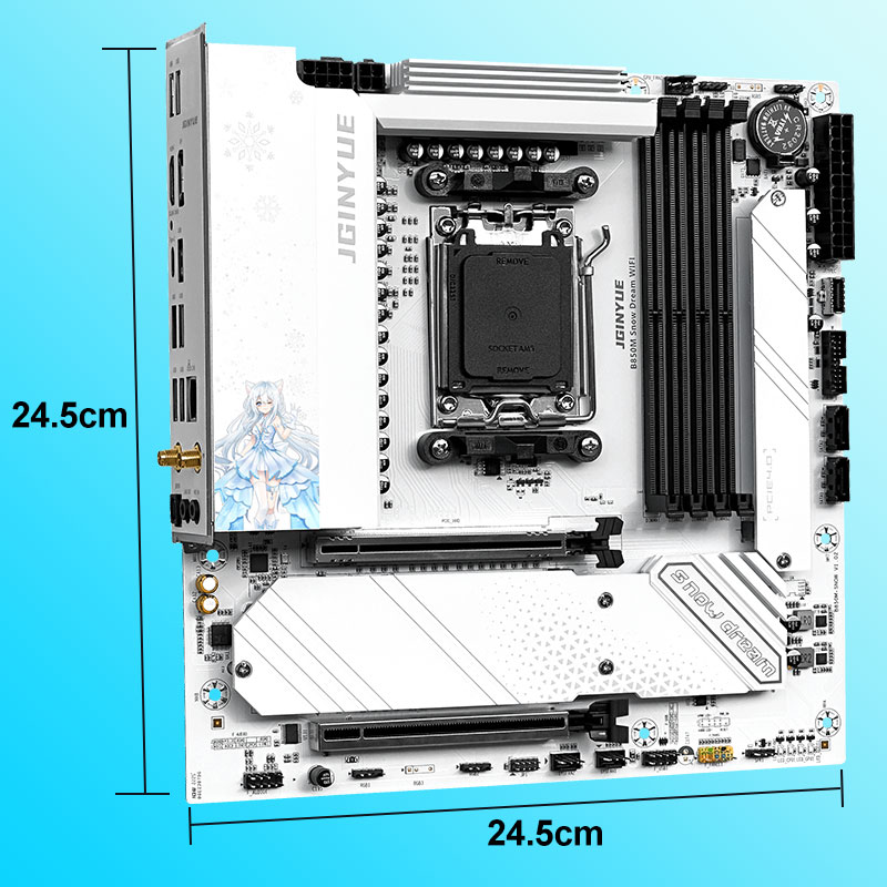 JGINYUE B850M Snow Dream Sched - Am5 Micro Atx Pcie 5.0 Motherboard recensione e prezzo